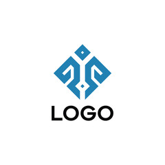 abstract logo with modern concept and geometric design for brand identity