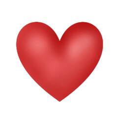 red heart isolated on white