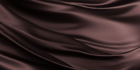 Brown silk fabric background 3D render