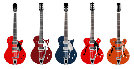 Classic Rock American Guitar - Ai Illustrator