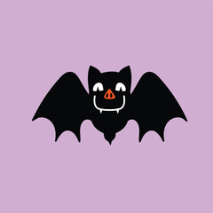 Halloween Bat Vector Icon Art