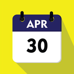 calendar with a date, independence day calendar icon, new calendar, 30 april icon with yellow icon