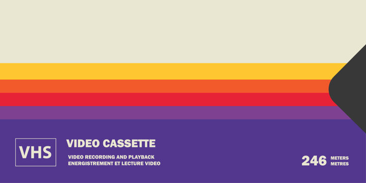 Old video cassette background. Old school and back to 90s concept background.