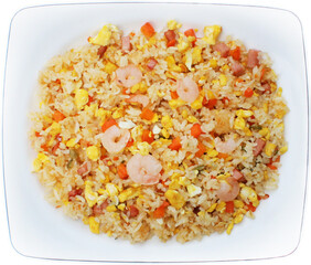 Korean-style fried rice with shrimp