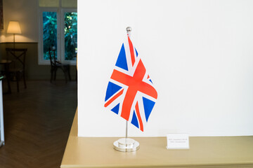 British flags in living room,British Union Jack flag.