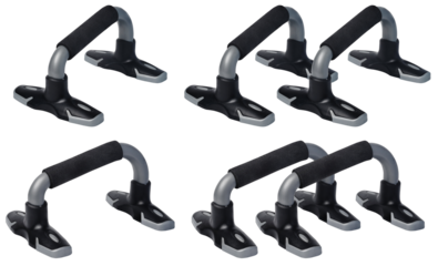 Sport steel Push up bars with ergonomic handle isolated