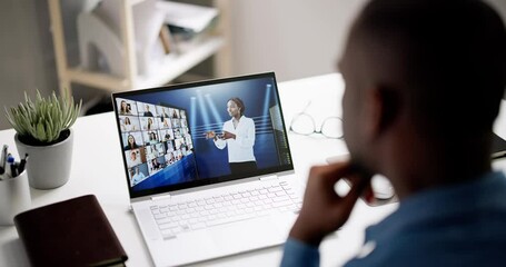 Speaker At Virtual Training Seminar. Training Conference