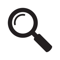 Magnifying glass icon, magnifier or loupe sign.