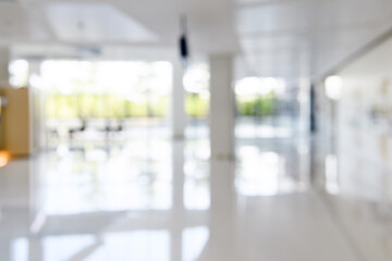 Abstract blurred background of empty office lobby