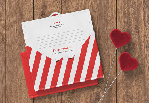 Valentines Day Card With Envelope