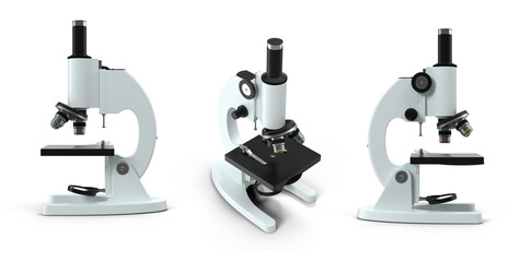 microscope on transparent background