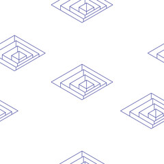 Rhombus seamless vector texture. white background.
