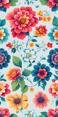 seamless pattern with flowers