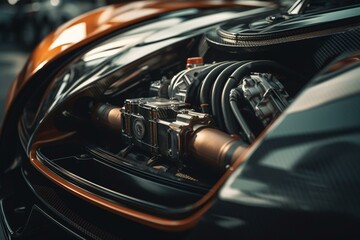 Obraz na płótnie Canvas Automobile powered by turbine engine. Generative AI