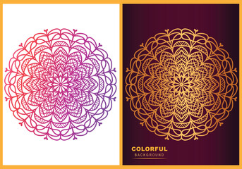 Luxury mandala vector design with colorful floral pattern background template.