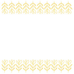  Gold Leaf Frame Wreath Design, Holiday Bokeh Background