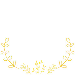  Gold Leaf Frame Wreath Design, Holiday Bokeh Background