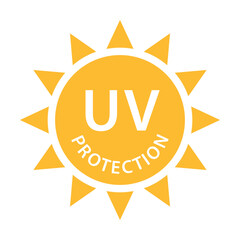 UV radiation icon vector solar ultraviolet light symbol for graphic design, logo, website, social media, mobile app, UI illustration.