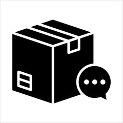 Solid vector icon for shipment comment which can be used various design projects.