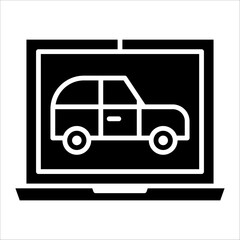Solid vector icon for car app which can be used various design projects.