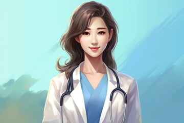 Empowering Elegance: The Inspiring Doctor's Joyful Presence in the Hospital made with Generativ Ai Technology