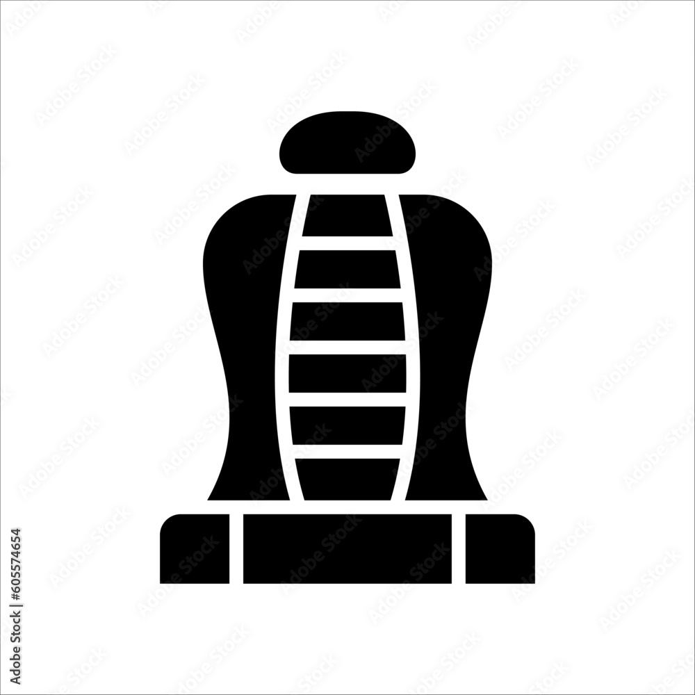 Aufkleber solid vector icon for auto seat which can be used various design projects.