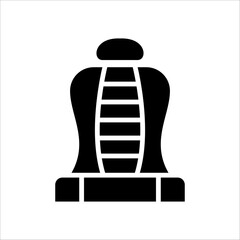 Solid vector icon for auto seat which can be used various design projects.