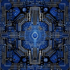 Cybernetic circuitry pattern intricate circuit pattern 