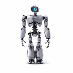 Fototapeta premium blue screen robot isolated