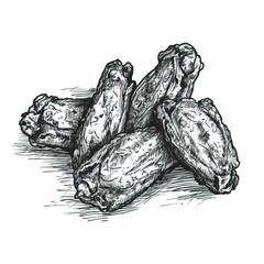 A hand-drawn sketch of some chicken wings, hot wings in black and white – AI generative. Perfect for food lovers and art enthusiasts alike!