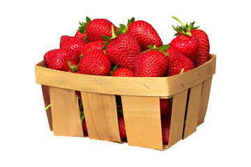 strawberries in a box, ripe strawberries in a box isolated from the background © Nikolay