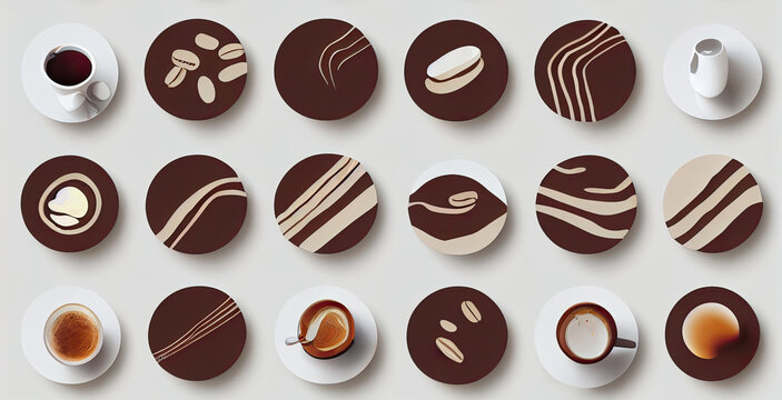 Minimalist Coffee Vector Backgrounds. Captivating Design Templates for Coffee Shops and Social Media. generative ai.