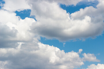 white clouds in the blue sky