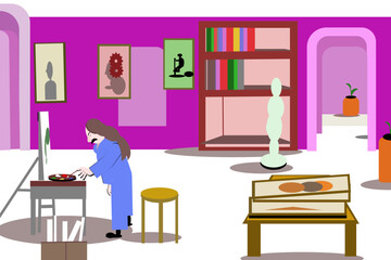 The sacrament is drawing in the house.