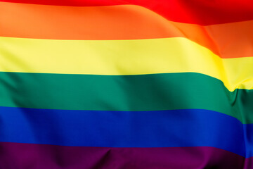 Obraz premium Close up of rainbow flag background