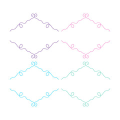 WEDDING DAY ORNAMENTAL FRAMES, LABELS COLLECTION ISOLATED ON WHITE