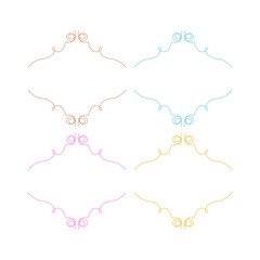 WEDDING DAY ORNAMENTAL FRAMES, LABELS COLLECTION ISOLATED ON WHITE