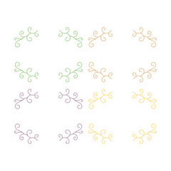 WEDDING DAY ORNAMENTAL FRAMES, LABELS COLLECTION ISOLATED ON WHITE