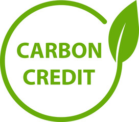 Carbon credit icon for graphic design, logo, website, social media, mobile app, UI illustration.