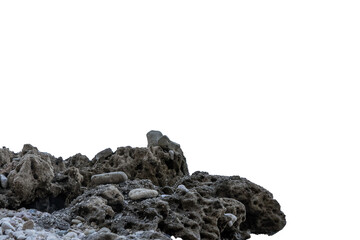 Stones in close-up on a transparent background.