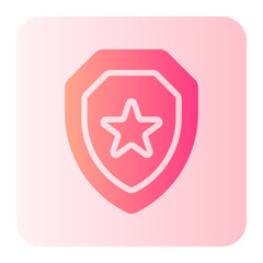 sheriff badge gradient icon
