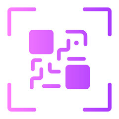 qr code gradient icon