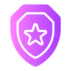 sheriff badge gradient icon