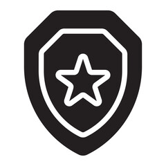 sheriff badge glyph icon