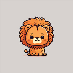 Vector logo illustration of a cute baby animal, in a cartoon style