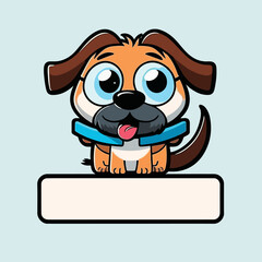 Vector logo illustration of a cute baby animal, in a cartoon style