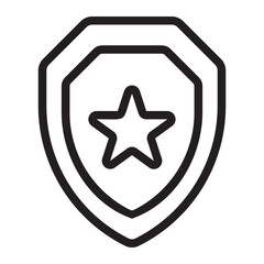 sheriff badge line icon