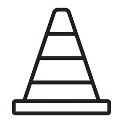 traffic cone line icon