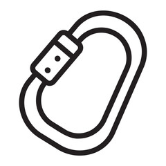 carabiner line icon