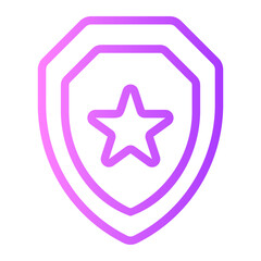 sheriff badge gradient icon